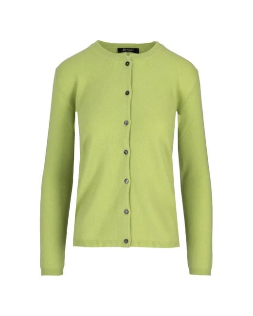 LA ROSE Green Button-Up Cardigan