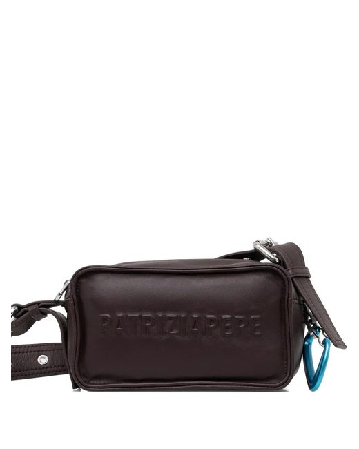 Patrizia Pepe Brown Mini (Im)Perfection Embossed Cross Body Bag
