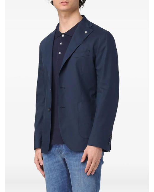 Manuel Ritz Blue Patch-Pocket Blazer for men