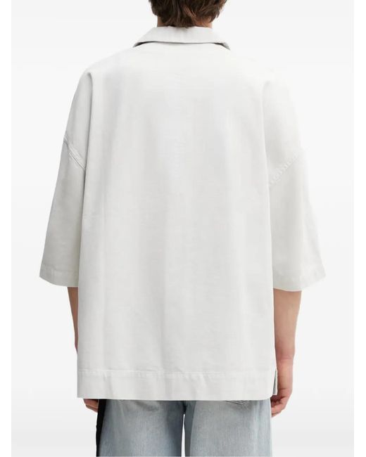 Rick Owens White Chemise Magnum Tommy À Poche Plaquée for men
