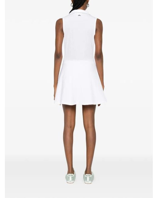 J.Lindeberg White Polo-Collar Maxi Dress
