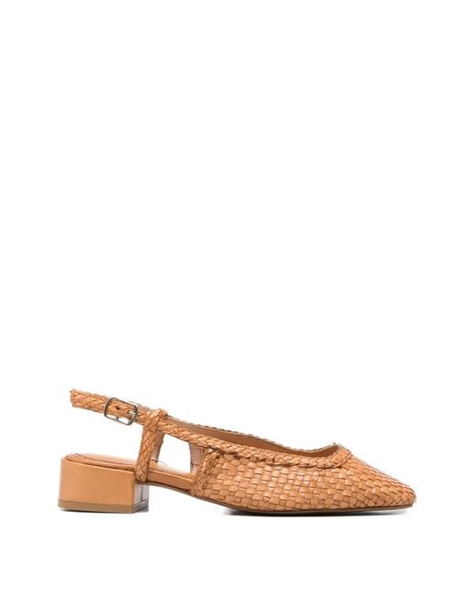 Carmela Natural Woven Slingback Ballet Flats