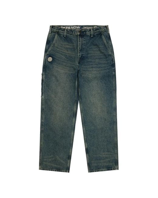 Aape By A Bathing Ape Green Moonface Jeans for men