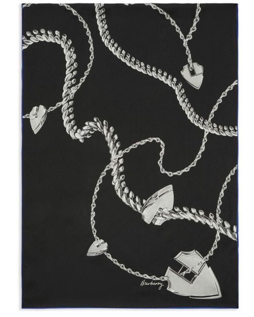 Burberry Sjaal Met Print in het Black