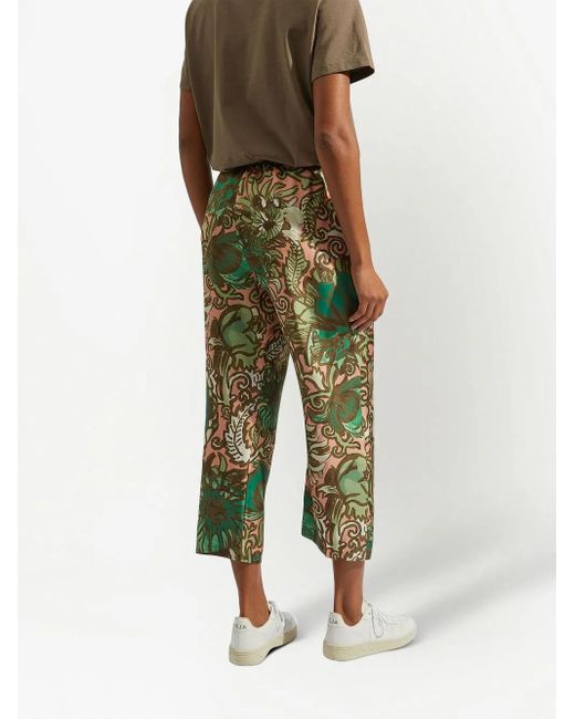 LaDoubleJ Blue Elasticated-Drawstring Cropped Trousers