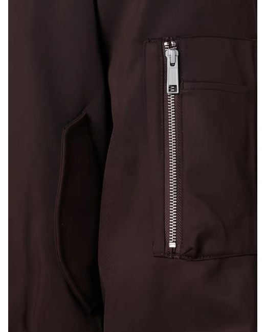 Entire studios Brown Zip-Pocket Bomber Jacket for men
