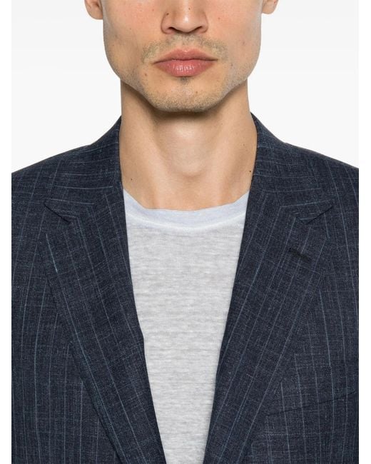 Canali Blue Striped Two-Piece Suit for men