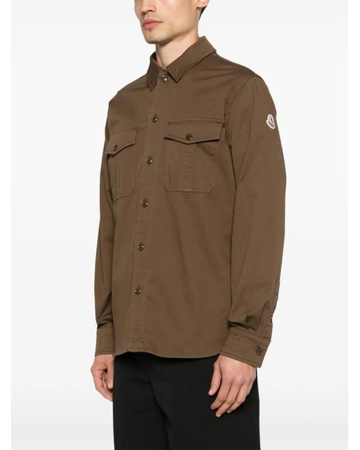 Moncler Brown Button Pockets Jacket for men