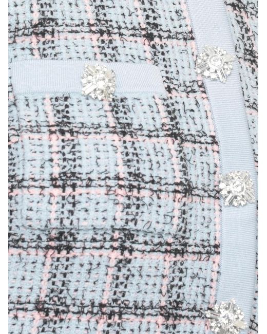 Self-Portrait White Check-Pattern Cardigan