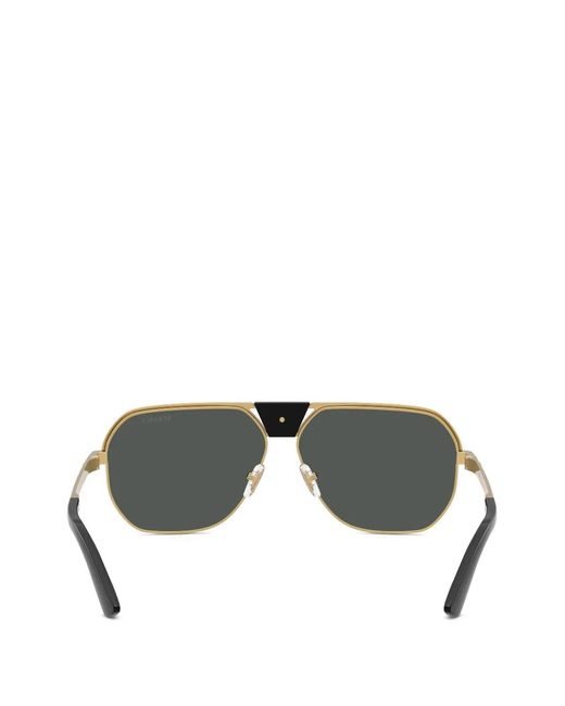 Versace Gray Medallion Pilot Sunglasses for men
