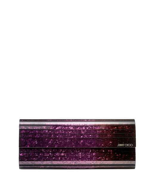 Clutch Sweetie Con Glitter di Jimmy Choo in Purple