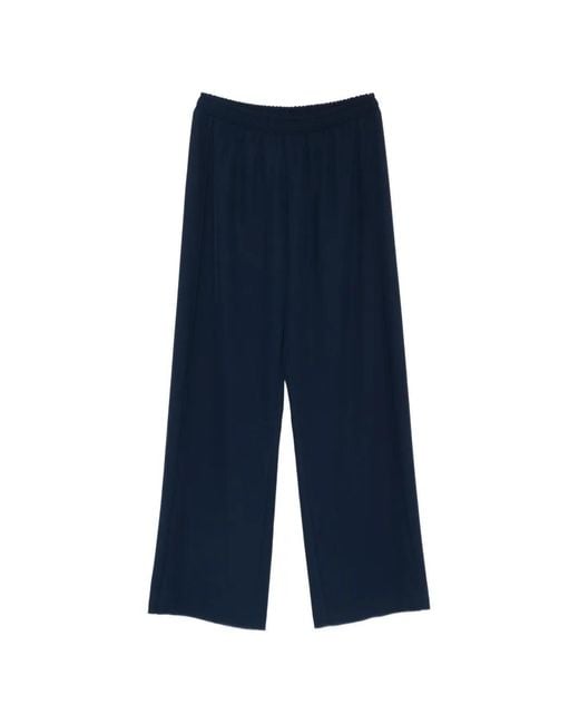 Imperial Women's Blue Elasticated-Waistband Palazzo Pants