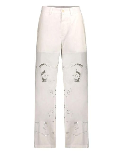 MARINE SERRE Natural Patch-Pocket Trousers