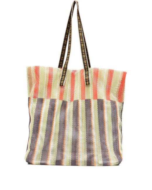 Epice Natural Kanpur Striped Mesh Tote Bag