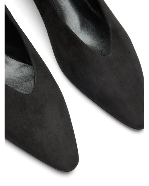 Casadei Black Giselle Suede Pumps