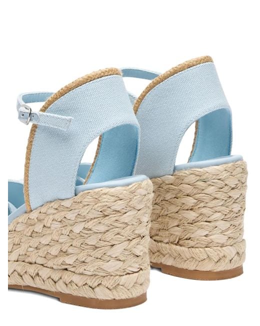 Stuart Weitzman 60 Mm Mirela Ii Espadrilles in het Blue