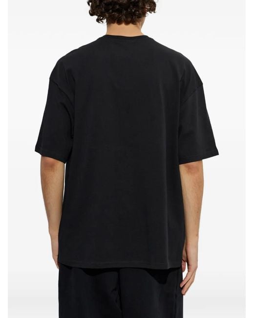 Adidas Black Graphic-Print T-Shirt for men