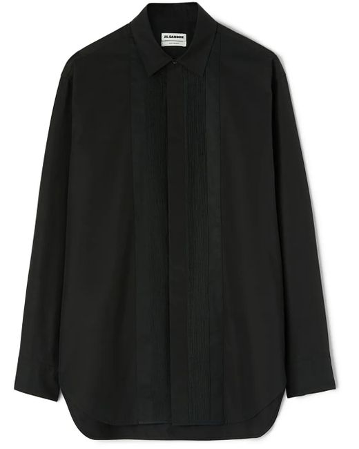 Jil Sander Wednesday P.M. Katoenen Overhemd in het Black voor heren