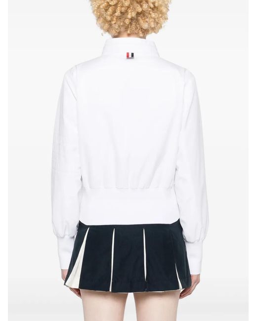 Thom Browne White 4-Bar Stripe Jacket