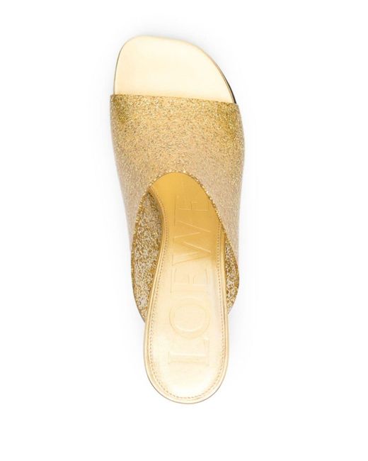 Loewe Natural Toy 45mm Glitter-embellished Mules