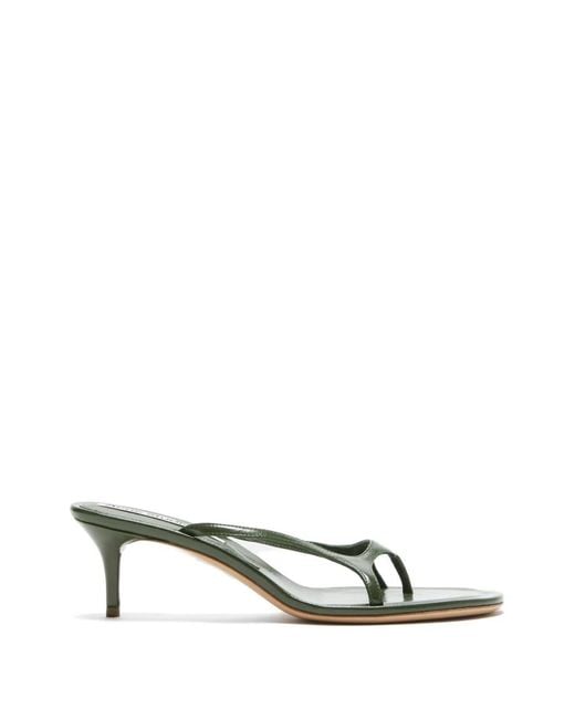 Acne Green Kitten Heel Sandals
