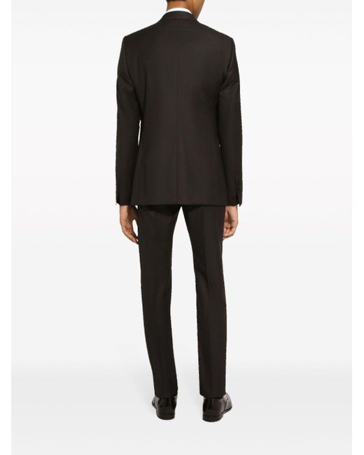 Pantalones de vestir a rayas diplomáticas Dolce & Gabbana de hombre de color Black