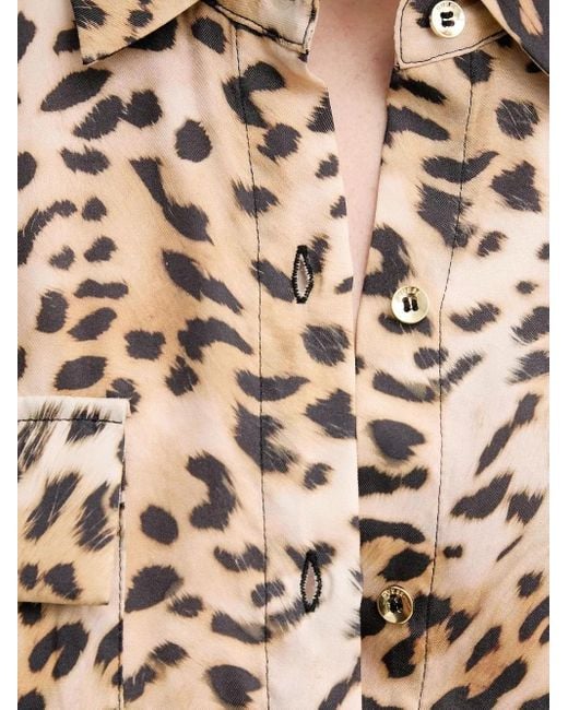 Guess Black Hemd mit Leoparden-Print