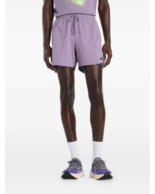 New Balance Pink Rc Essential 5" Shorts for men