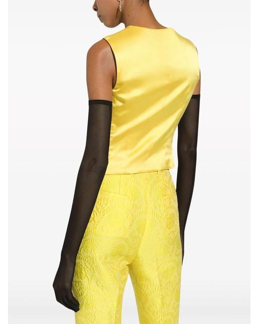 Dolce & Gabbana Yellow Brocacade Vest