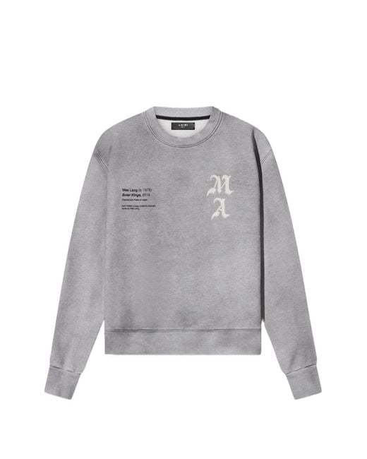Amiri Gray X Wes Lang Solar Kings Sweatshirt for men