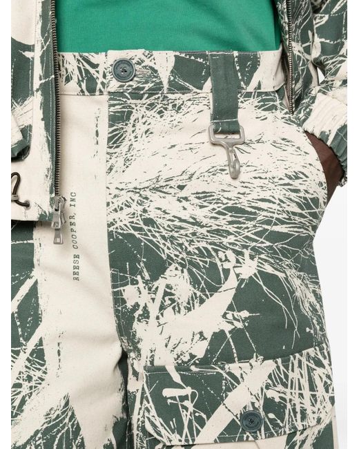 Reese Cooper Natural Patch-Pocket Cargo Shorts for men
