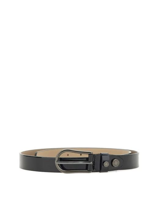 Ceinture En Cuir À Fini Verni Gianni Chiarini en coloris White