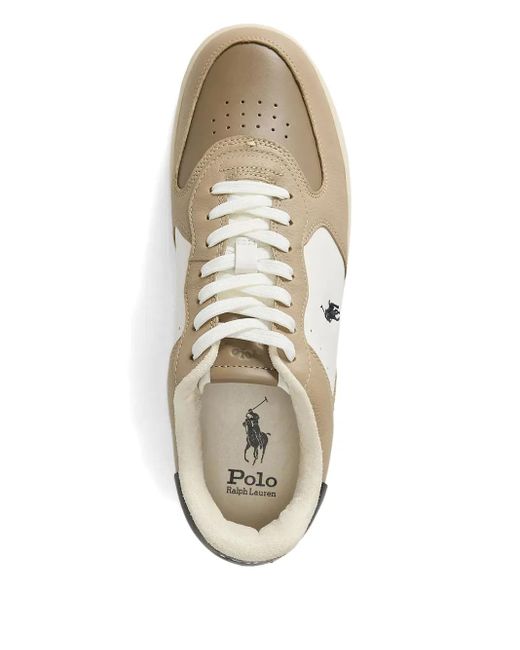 Sneakers Con Inserti Logati di Polo Ralph Lauren in Natural da Uomo
