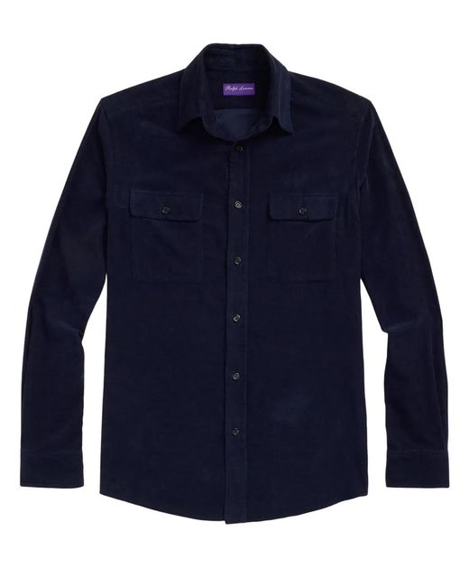 Ralph Lauren Blue Corduroy Shirt for men