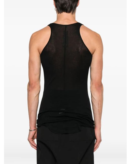 Rick Owens Black Basic Rib Tank Top for men