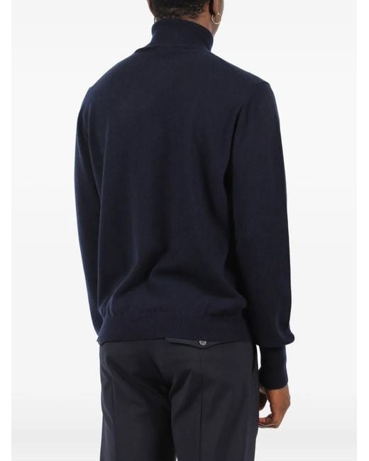 Drumohr Blue Cashmere Sweater for men