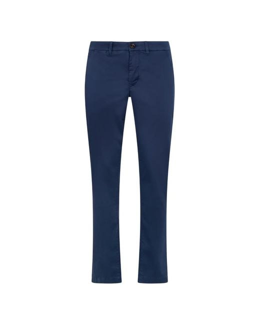 Moorer Blue Welt-Pockets Trousers for men
