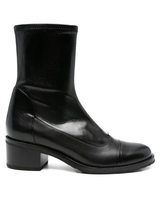 Truman ́s Black 50Mm Stretch Leather Boots