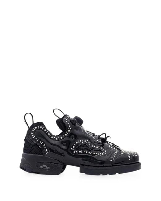 Reebok Black Instapump Fury Studded Platform Sneakers