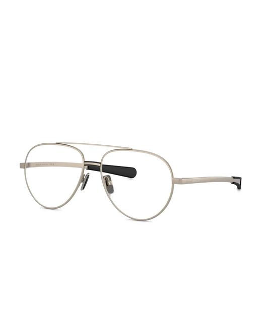 Moncler Metallic Pilot-Frame Glasses