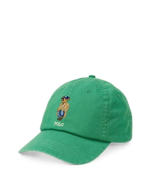 Polo Ralph Lauren Green Polo Bear Twill Ball Cap for men
