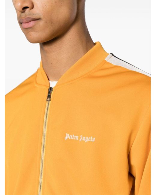 Palm Angels Orange Logo-Embroidered Track Jacket for men