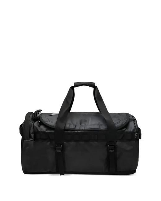 The North Face Black Logo-Print Duffle Bag for men