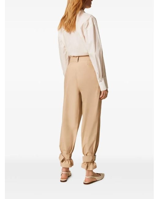 Twinset Natural Pantalon Fuselé À Boucle
