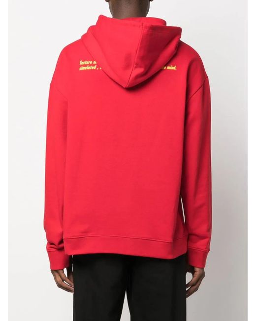 Raf Simons Red Ghost Host-Print Hoodie for men