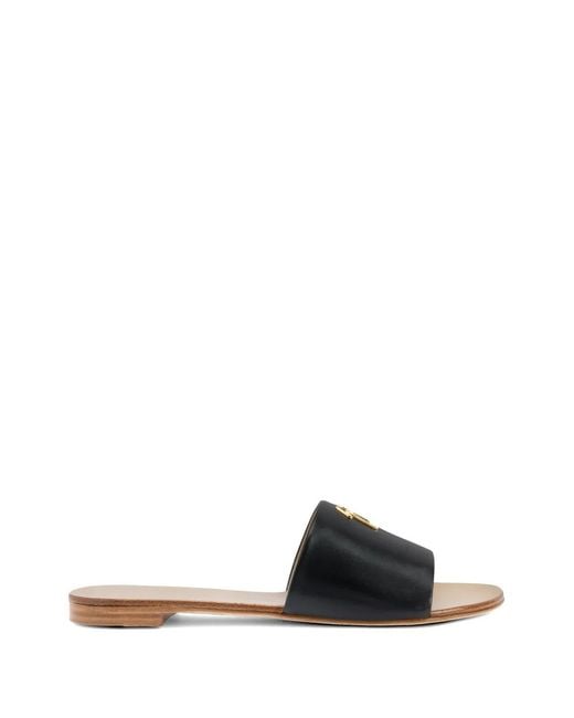 Giuseppe Zanotti Black Shirley Flat Sandals