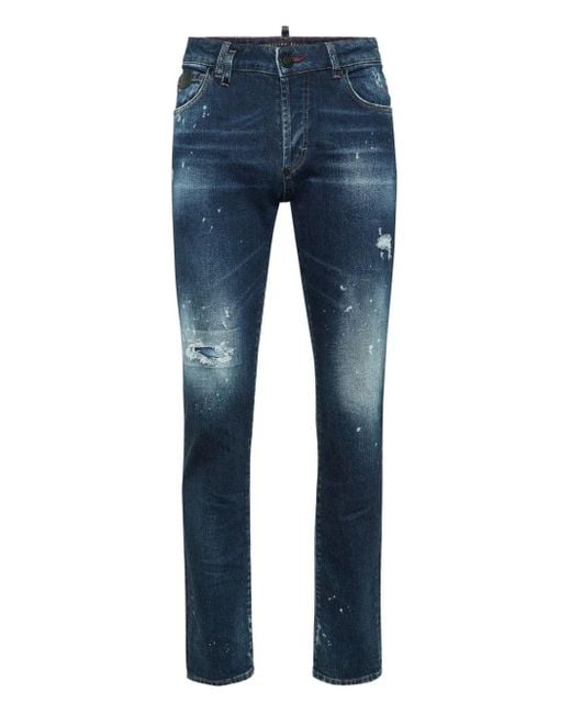 Philipp Plein Jeans Im Distressed-Look in Blue für Herren