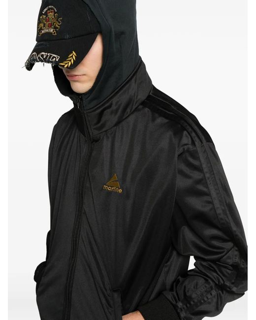 Martine Rose Black Zip-Up Track Jacket for men