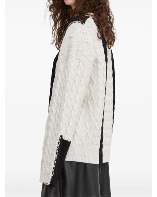 Pull En Maille Torsadée Herskind en coloris White