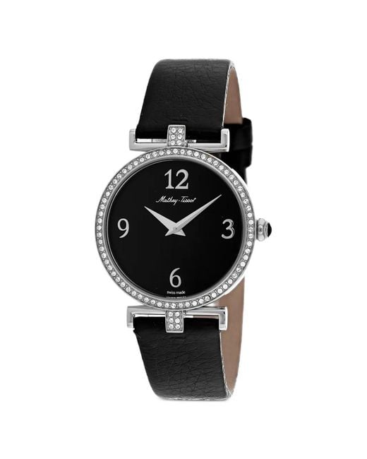 Mathey-Tissot Black Gaia Crystal-Embellished 34Mm Watch